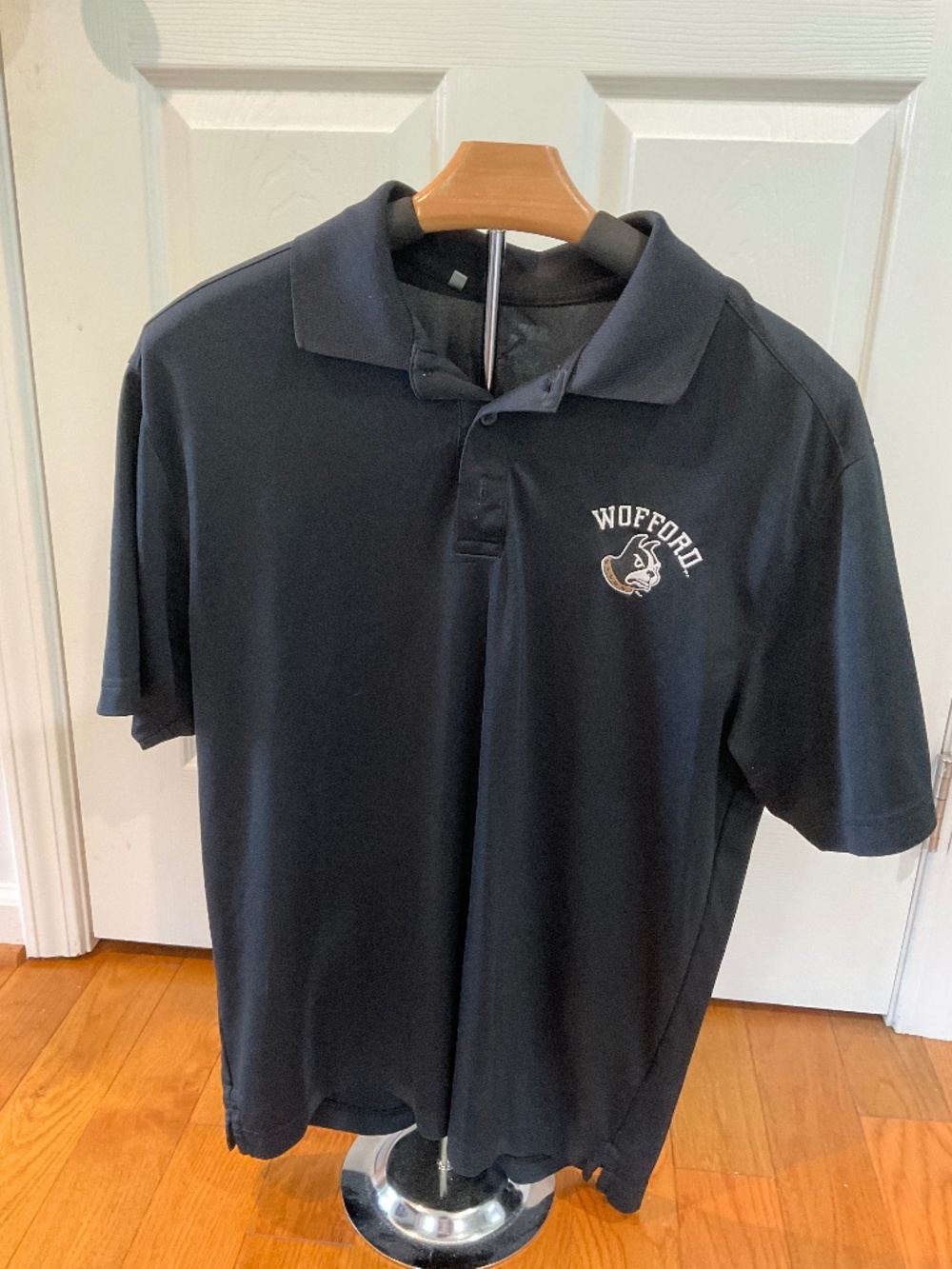 Men's Black Under Armour Wofford College Polo Shirt, Size M